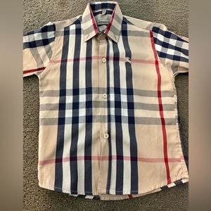 Burberry boys size 4 long sleeve button down
